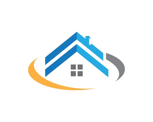 Logodesign für Immobilien und Bauwesen — Stockvektor