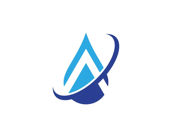 Gota de agua Logo Plantilla vector — Vector de stock