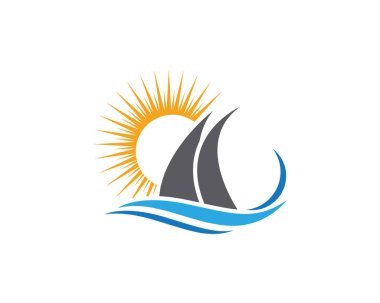 yolcu gemisi Logo şablonu vektör