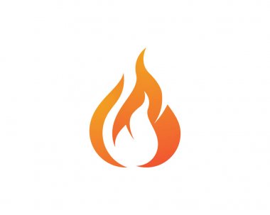 Ateş logosu şablon vektörünü ateşle