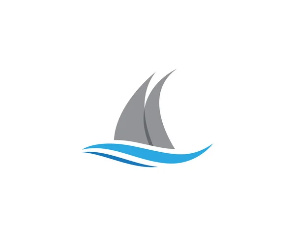 Yolcu gemisi Logo şablonu vektör — Stok Vektör