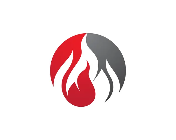 Feuer Flamme Logo Vorlage Vektor — Stockvektor