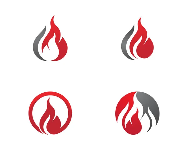 Feuer Flamme Logo Vorlage Vektor — Stockvektor