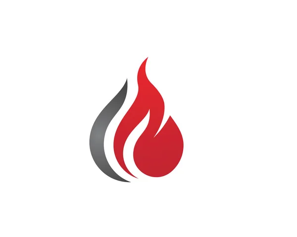 Fuoco fiamma logo modello vettoriale — Vettoriale Stock