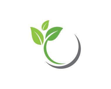 Yaprak ekoloji doğa Logo şablonu
