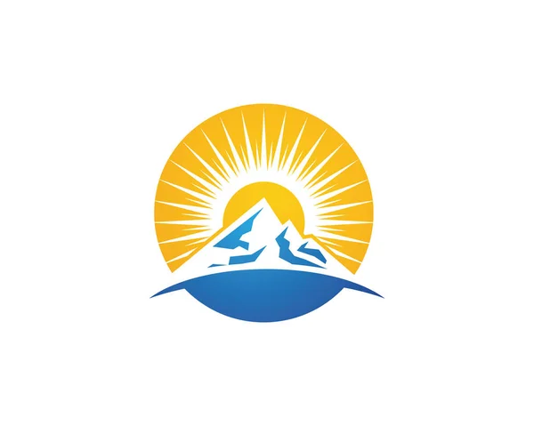 Plantilla de logotipo de icono de montaña — Vector de stock