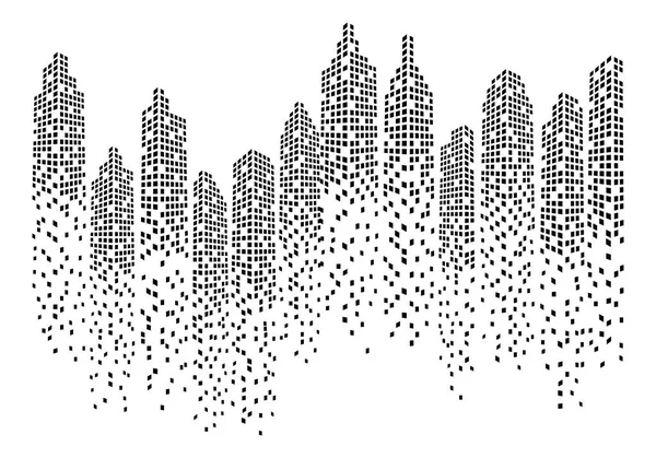 Ciudad moderna skyline. silueta de la ciudad — Vector de stock