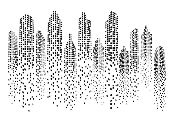 Lo skyline di Modern City. silhouette della città — Vettoriale Stock