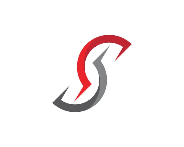 S literă logo design vector — Vector de stoc