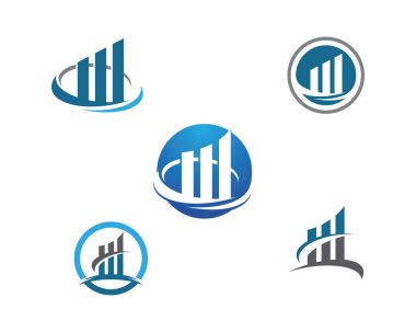 İş finans logo şablonu