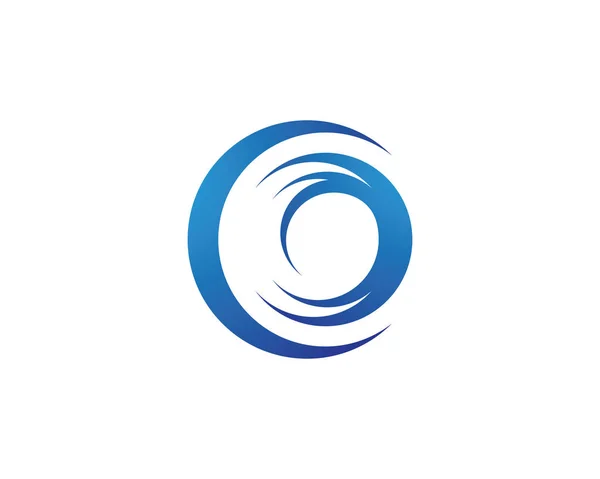 水の波のロゴのテンプレート ベクトル — ストックベクタ