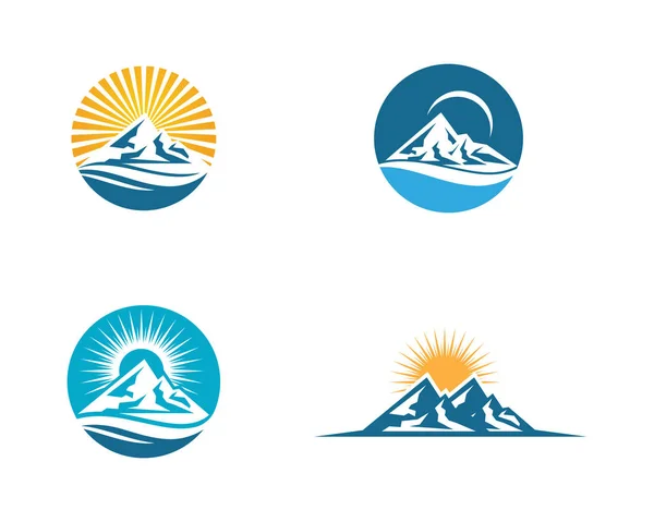 Plantilla de logotipo de icono de montaña — Vector de stock