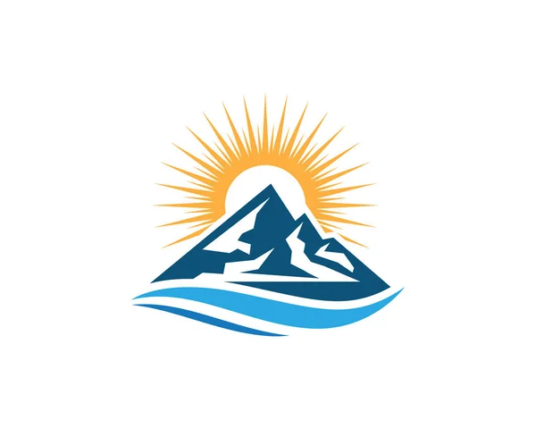 Modèle de logo d'icône de montagne — Image vectorielle