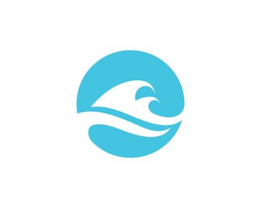 Su dalgası Logo şablonu vektör