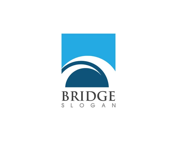 Illustration vectorielle icône pont Logo — Image vectorielle