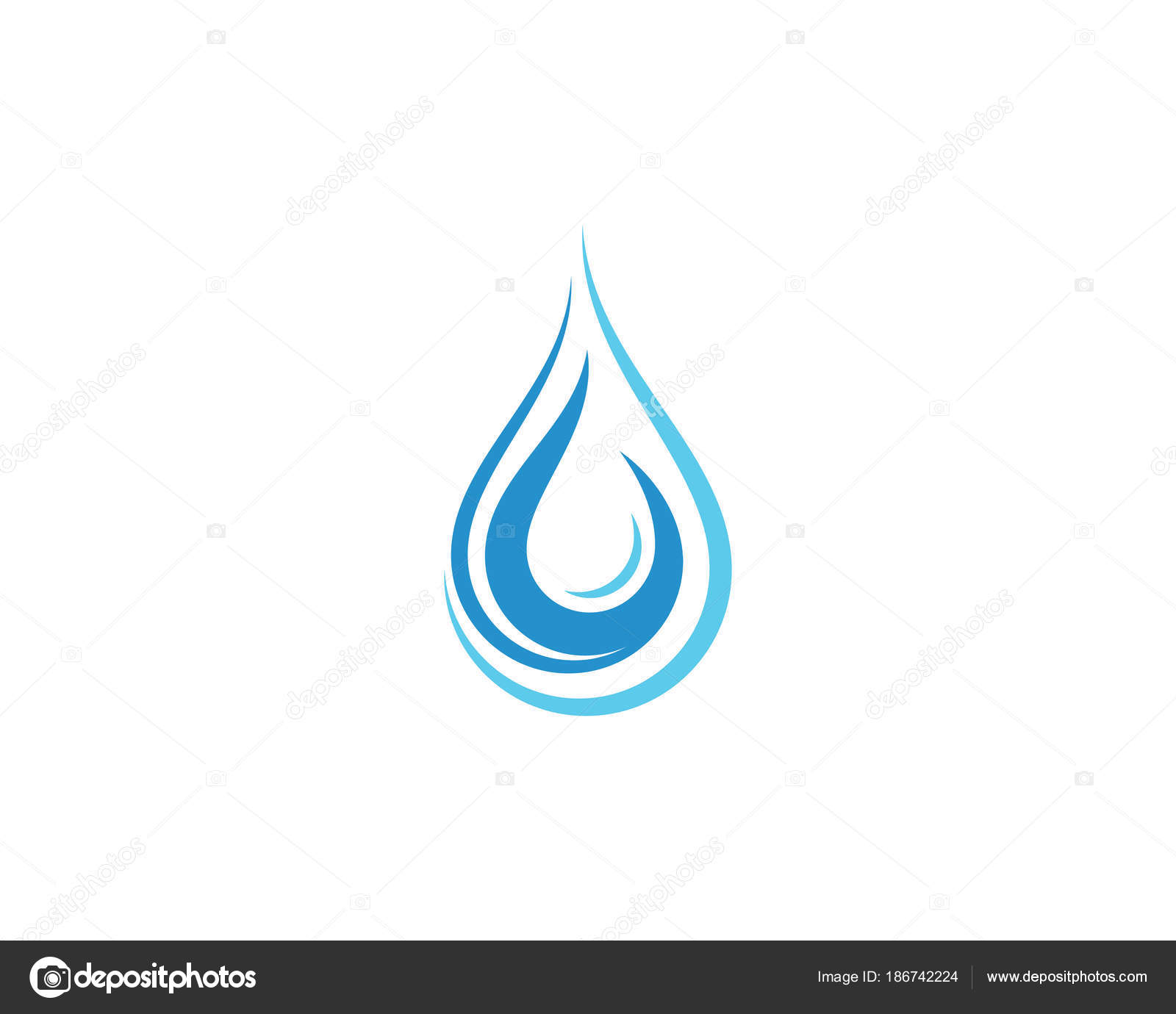 water drop logo template vector stock vector elaelo 186742224 water drops template