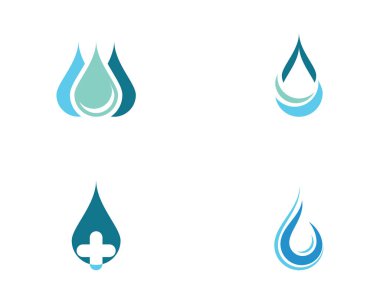 Su damlası Logo Şablonu vektörü