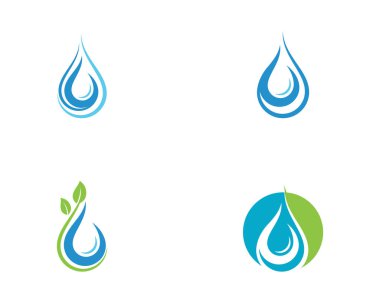 Su damlası Logo Şablonu vektörü