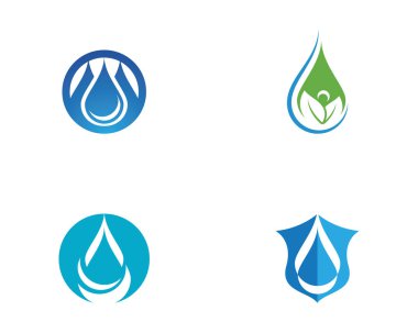 Su damlası Logo Şablonu vektörü