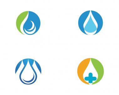Su damlası Logo Şablonu vektörü