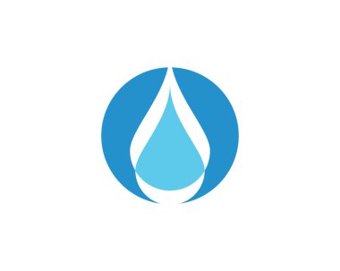 Su damlası Logo Şablonu vektörü