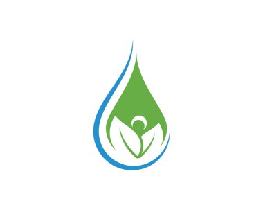Su damlası Logo Şablonu vektörü