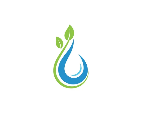 Gota de agua Logo Plantilla vector — Vector de stock