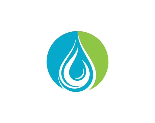 Zrzut wody Logo wektor szablonu — Wektor stockowy