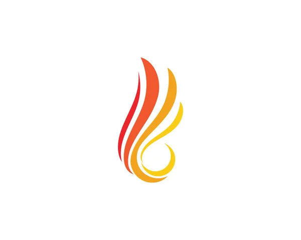 Fire flame logo vektor template - Stok Vektor