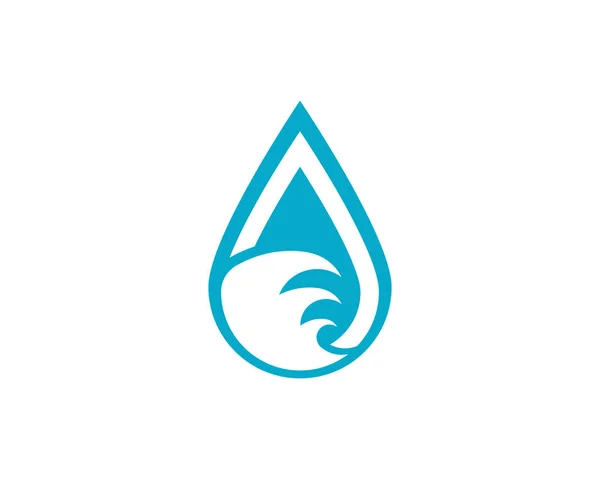 Gota de agua Logo Plantilla vector — Vector de stock