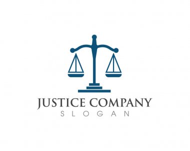 Adalet hukuk Logo şablonu vektör