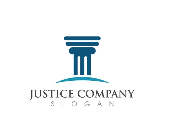 Droit de la justice Logo modèle vecteur — Image vectorielle