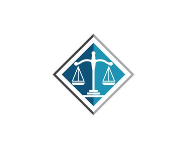 Adalet hukuk Logo şablonu vektör