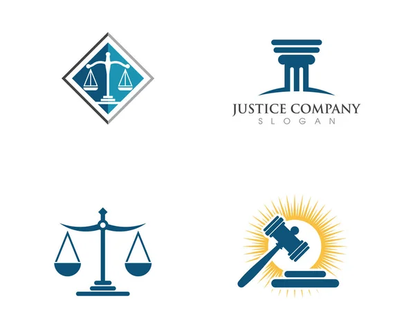 Igazságszolgáltatási törvény sablon Logo vektoros — Stock Vector