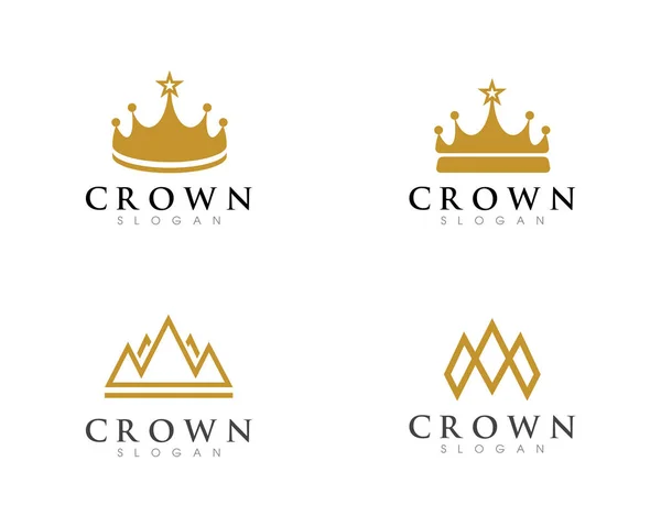 Modèle de logo de la Couronne icône vectorielle — Image vectorielle