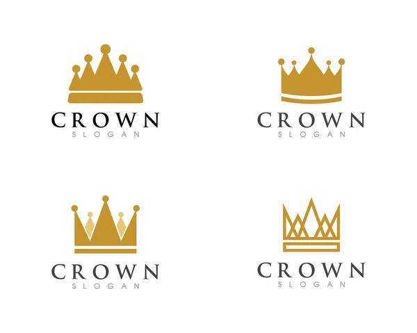 Modèle de logo de la Couronne icône vectorielle — Image vectorielle