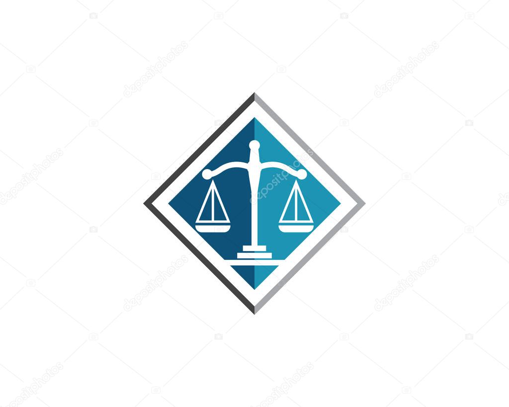 justice law Logo Template vector