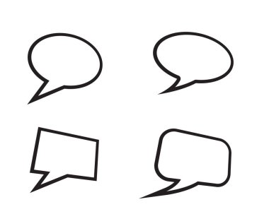 konuşma kabarcığı vektör çizimi