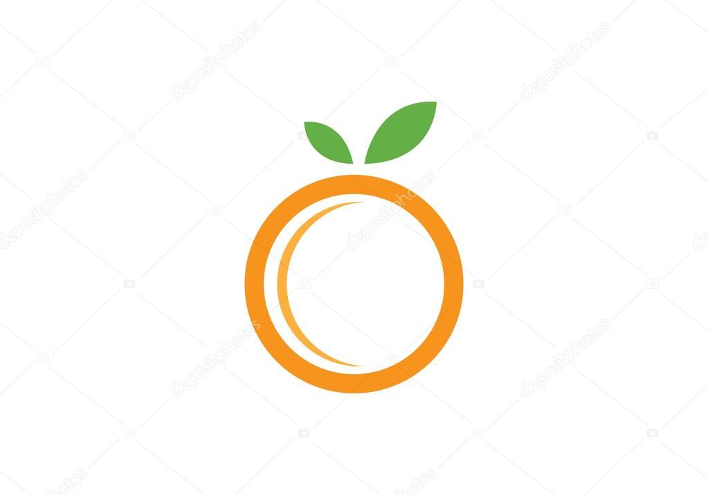 Orange logo design Vector illustration
