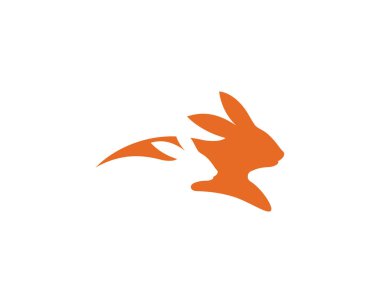 Tavşan Logosu şablon vektör illüstrasyon tasarımı
