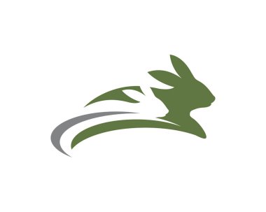 Tavşan Logosu şablon vektör illüstrasyon tasarımı