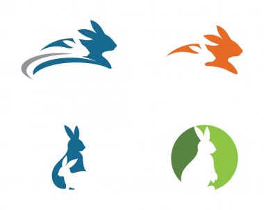 Tavşan Logosu şablon vektör illüstrasyon tasarımı