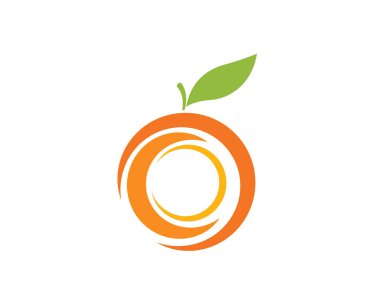 Turuncu logo tasarımı Vektör simgesi