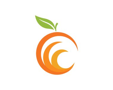 Turuncu logo tasarımı Vektör simgesi
