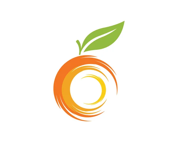 Diseño del logo naranja Vector icon — Archivo Imágenes Vectoriales