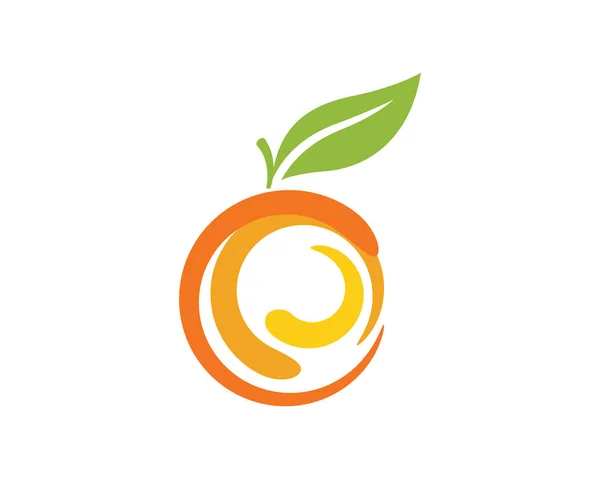 Diseño del logo naranja Vector icon — Vector de stock