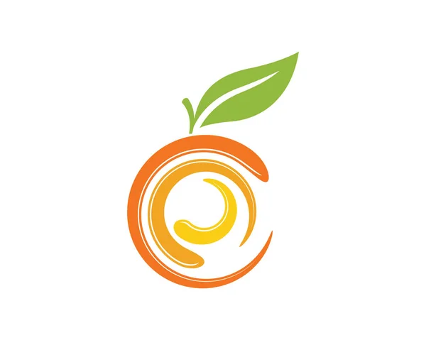 Diseño del logo naranja Vector icon — Archivo Imágenes Vectoriales