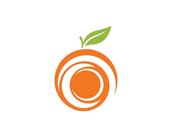 Diseño del logo naranja Vector icon — Archivo Imágenes Vectoriales