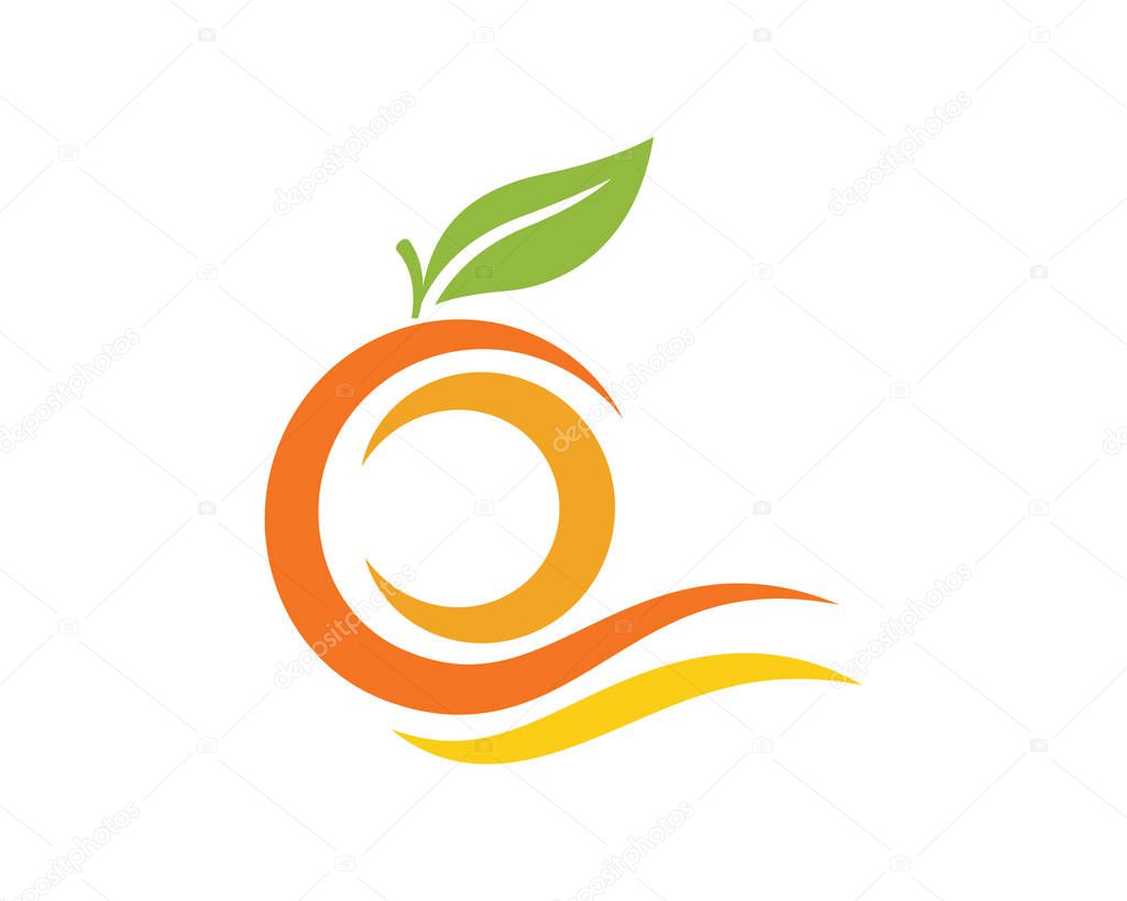 Orange logo design Vector icon illustration design