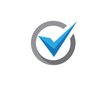 V harfi Logo şablonu vektör